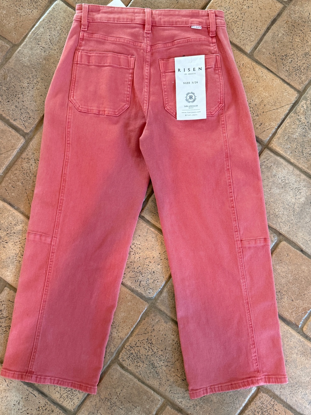 NWT Risen Cropped Wide Leg Barrel Jeans High Rise - Picture 4 of 7